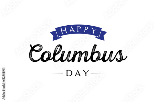 Happy Columbus Day Greeting Card for advertising, poster, banner, template with American flag. Columbus day wallpaper.
