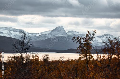 Autumn in the mountains of the north Finland, Lapland photo