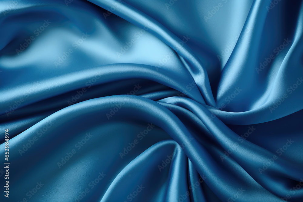 blue satin, silk fabric texture background blue satin, silk fabric texture background