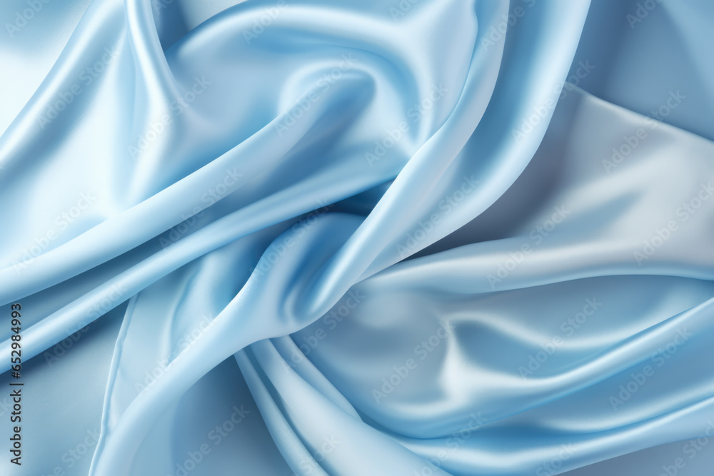 Obraz premium light blue satin, silk fabric texture background