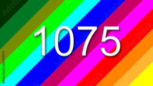 1075 colorful rainbow background year number