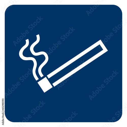 Vector graphic of sign indicating smoking area