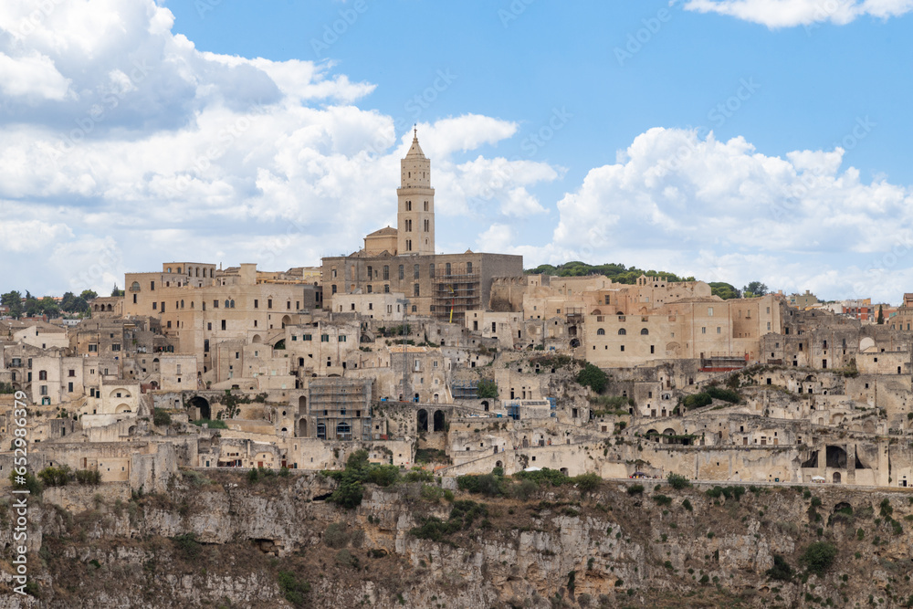 Panoramic view of ancient city Matera in Italy