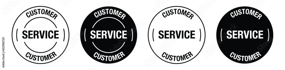 Customer service rounded vector symbol set