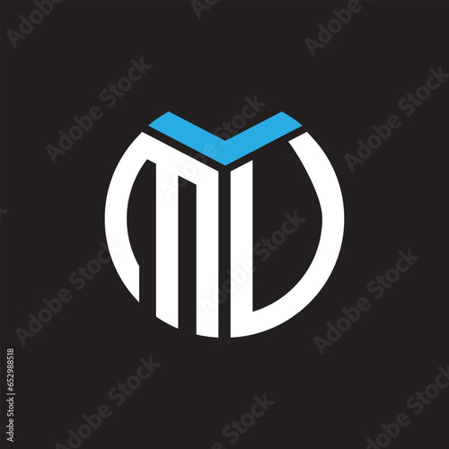 MU letter logo design.MU creative initial MU letter logo design. MU creative initials letter logo concept. 