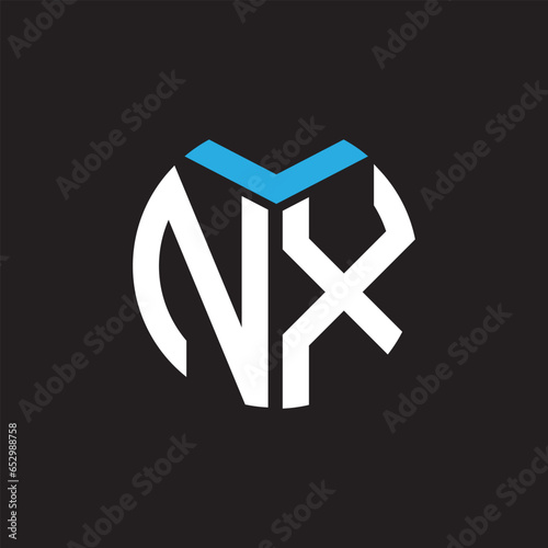 NX letter logo design.NX creative initial NX letter logo design. NX creative initials letter logo concept.
