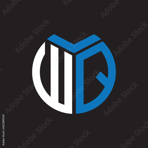 Free Download WQ letter logo design on black background. WQ creative initials letter logo concept. WQ letter design.
 - GFXLoad