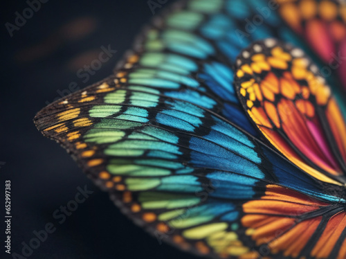 close up of colorful butterfly