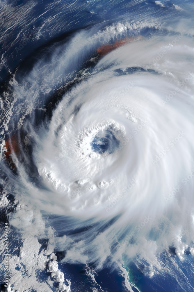 Satellite view of a tropical cyclone | Generative AI