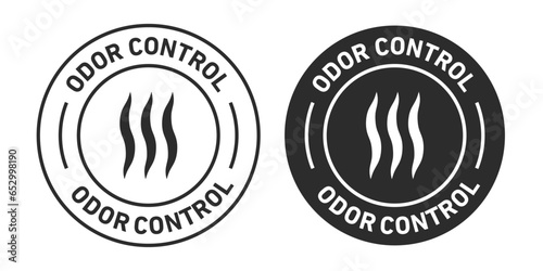 Odor Control rounded vector symbol set on white background
