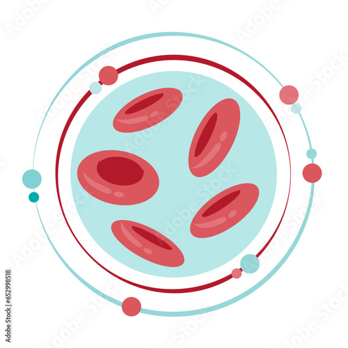 Red blood cells vector illustration graphic icon symbol