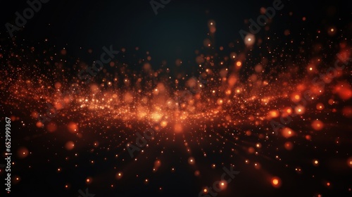 Futuristic Digital Particle Swarm, Glowing Pixels and Dynamic Flow