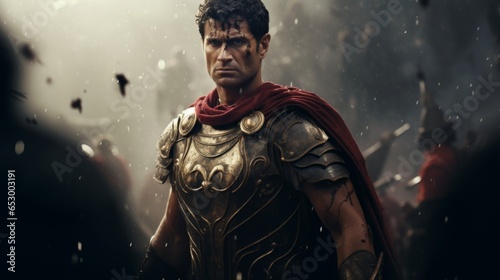 Portrait of the roman conquerer Ceasar.generative ai  © Superhero Woozie