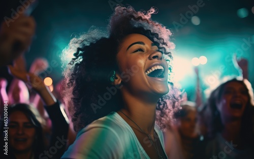 Woman singer out at a conce...