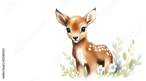 watercolor baby deer clipart for graphic resources