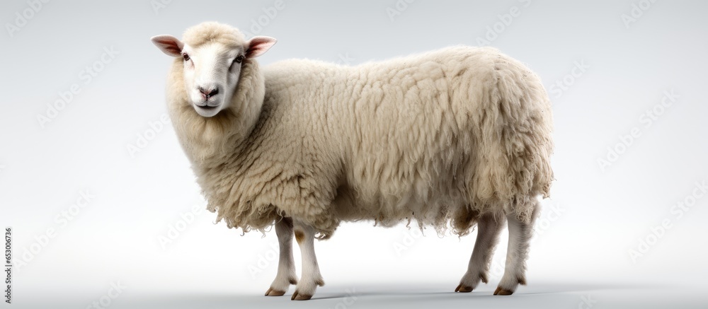 Fototapeta premium white sheep made of thick wool