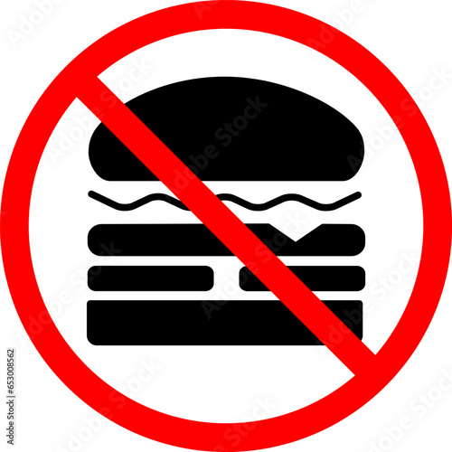 vector illustration food ban on transparent background