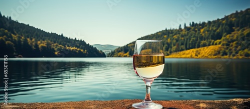 Fototapeta Naklejka Na Ścianę i Meble -  Prohibition of alcohol at the lake