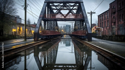 Gritty, urban-style steel bridge with subtle HDR effect