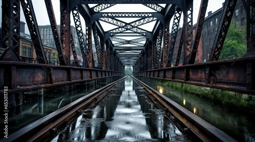 Gritty, urban-style steel bridge with subtle HDR effect