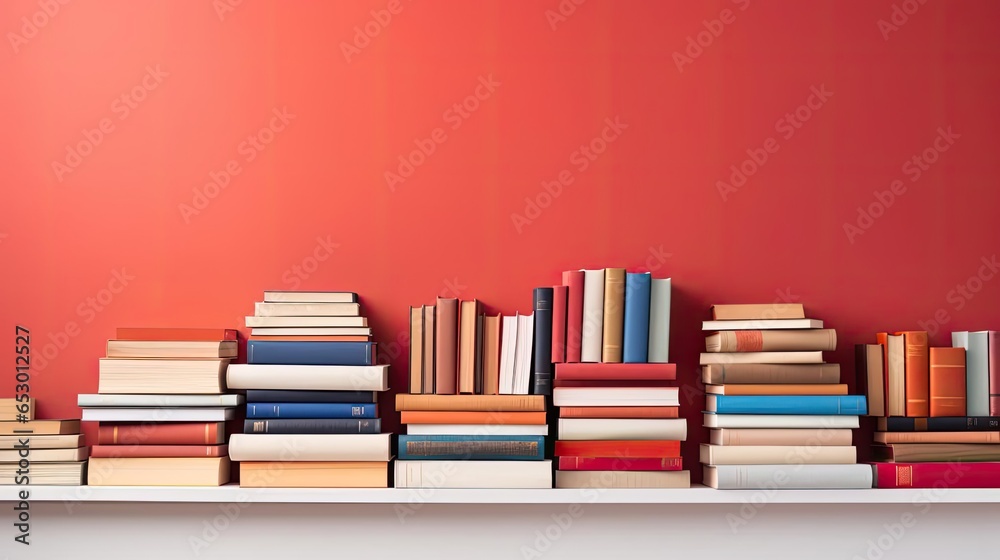 pile of books on minimalistic background or stock of books for world book day background pile of books on minimalistic background or stock of books for world book day background