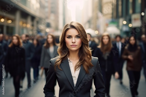 business woman in the city - generative ai