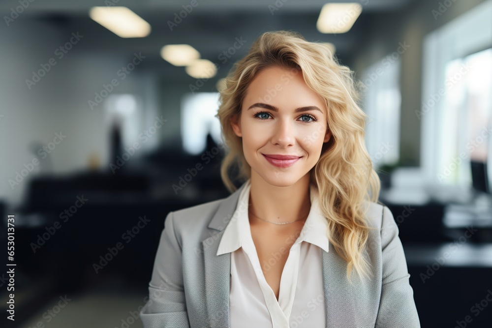 portrait of a smiling professional businesswoman - generative ai portrait of a smiling professional businesswoman - generative ai