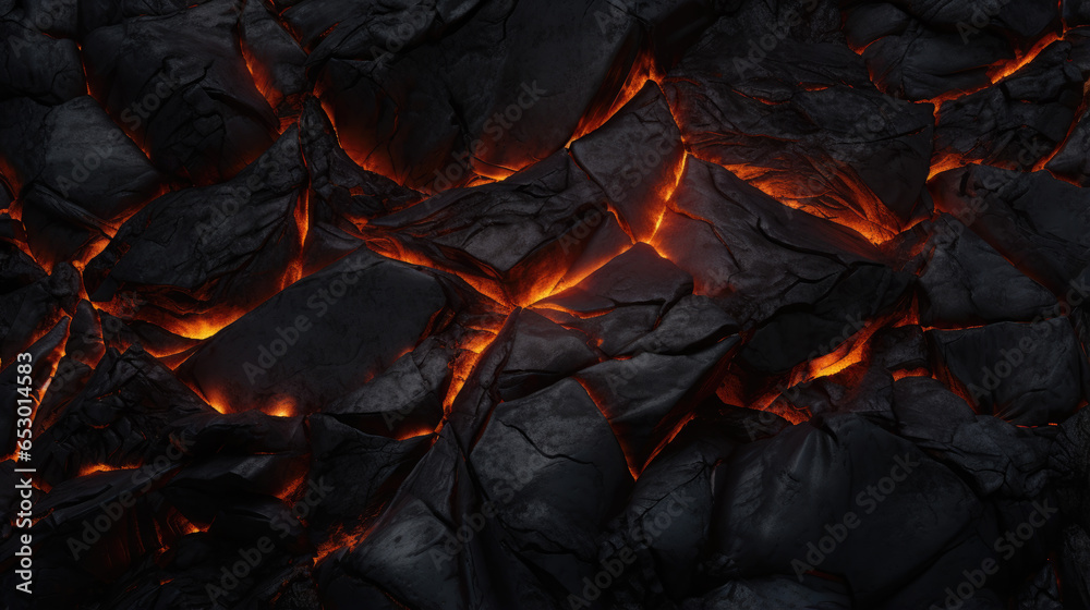 Volcanic magma lava texture - obrazy, fototapety, plakaty 