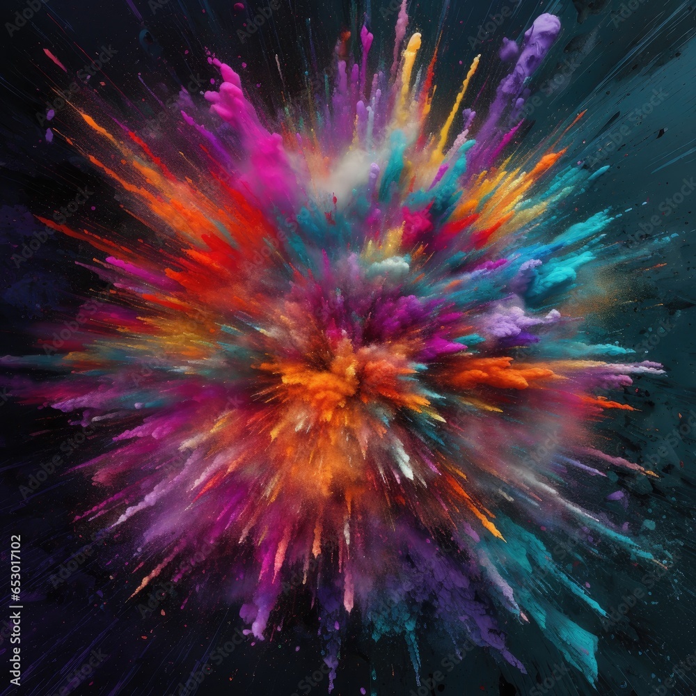 Obraz premium colorful powder explosion background