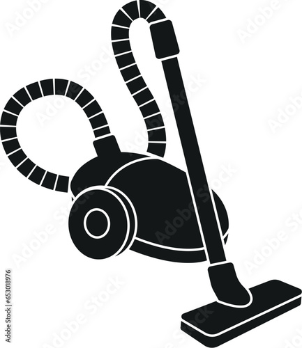 Cartoon Black and White Illustration Vector Of A Vacuum Hoover