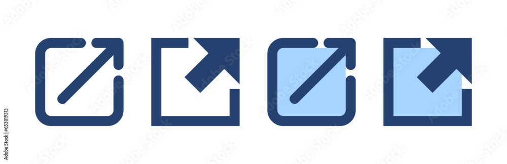 External link icon vector. link sign and symbol. hyperlink symbol External link icon vector. link sign and symbol. hyperlink symbol