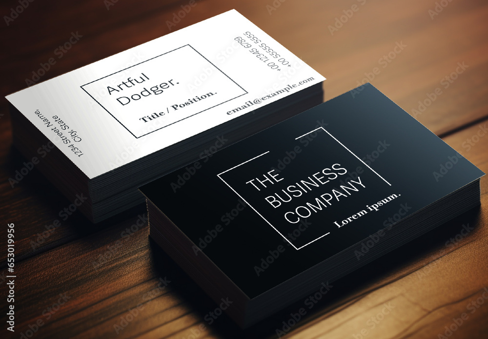 Minimalist and Elegant Business Card Stock Template Adobe Stock