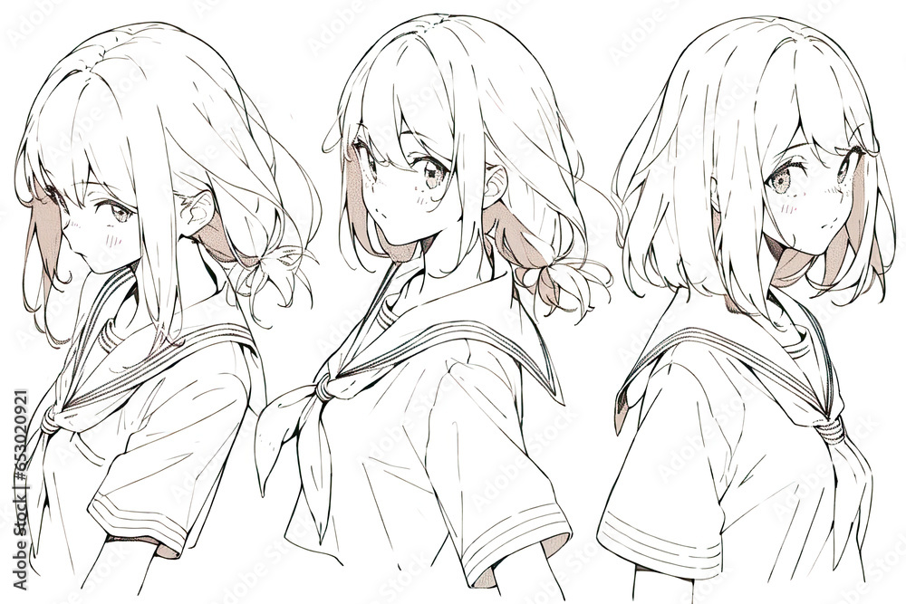 anime manga sketch drawing pencil of a girl anime manga sketch drawing pencil of a girl