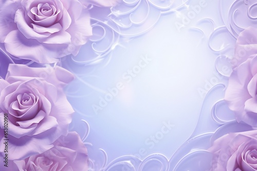 Roses frame with copy space