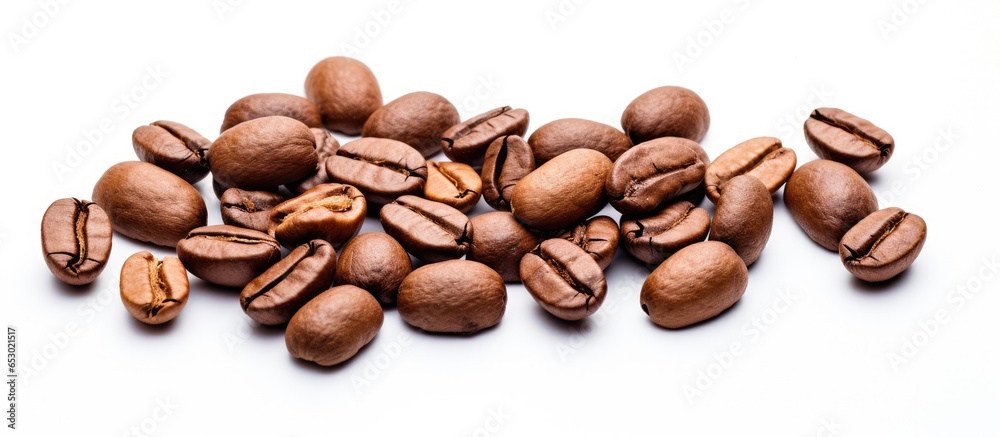 Coffee beans on white background Coffee beans on white background