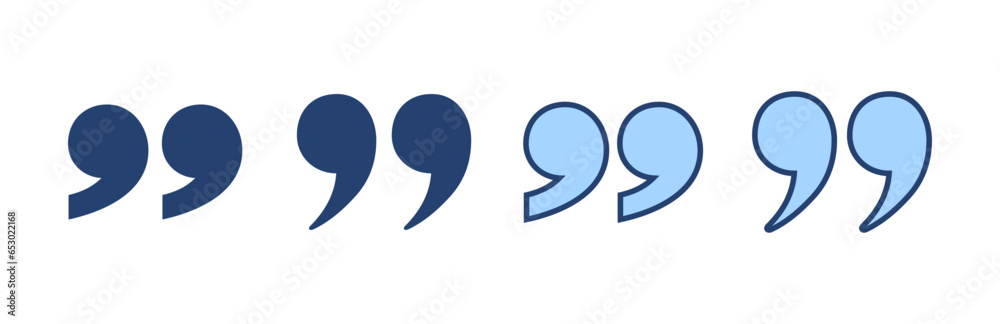 Quote icon vector. Quotation mark sign and symbol