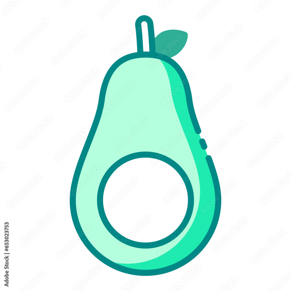 Obraz premium Avocado green icon