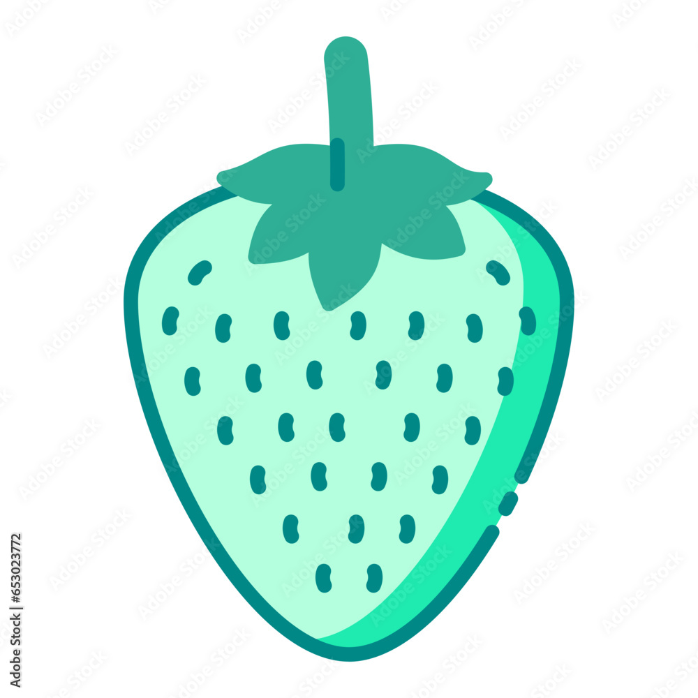 Fototapeta premium Strawberry green icon