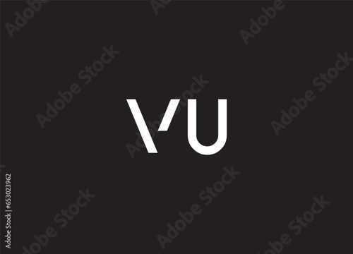 VU  initial letter logo  design and handwriting logo