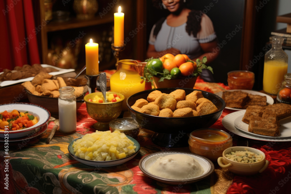 Kwanzaa feast table is a feast for the senses, celebrating the richness of African culture