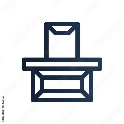 ballot box gradient icon
