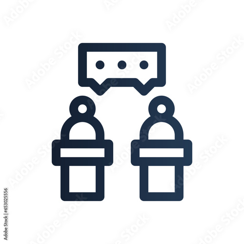 debate gradient icon