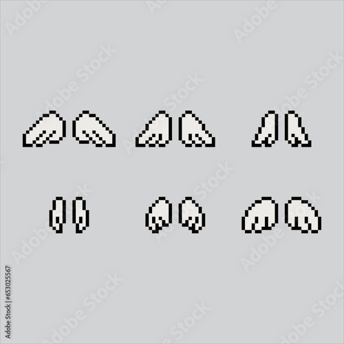 Pixel art Wings animation. Pixelated wings Frame. wings frame animation weapon icons background pixelated
for the pixel art game and icon for website and video game. old school retro.