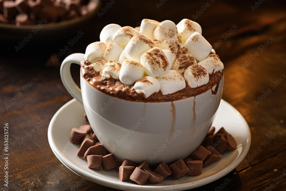 A mug of hot chocolate, a classic winter beverage that is always in season A mug of hot chocolate, a classic winter beverage that is always in season