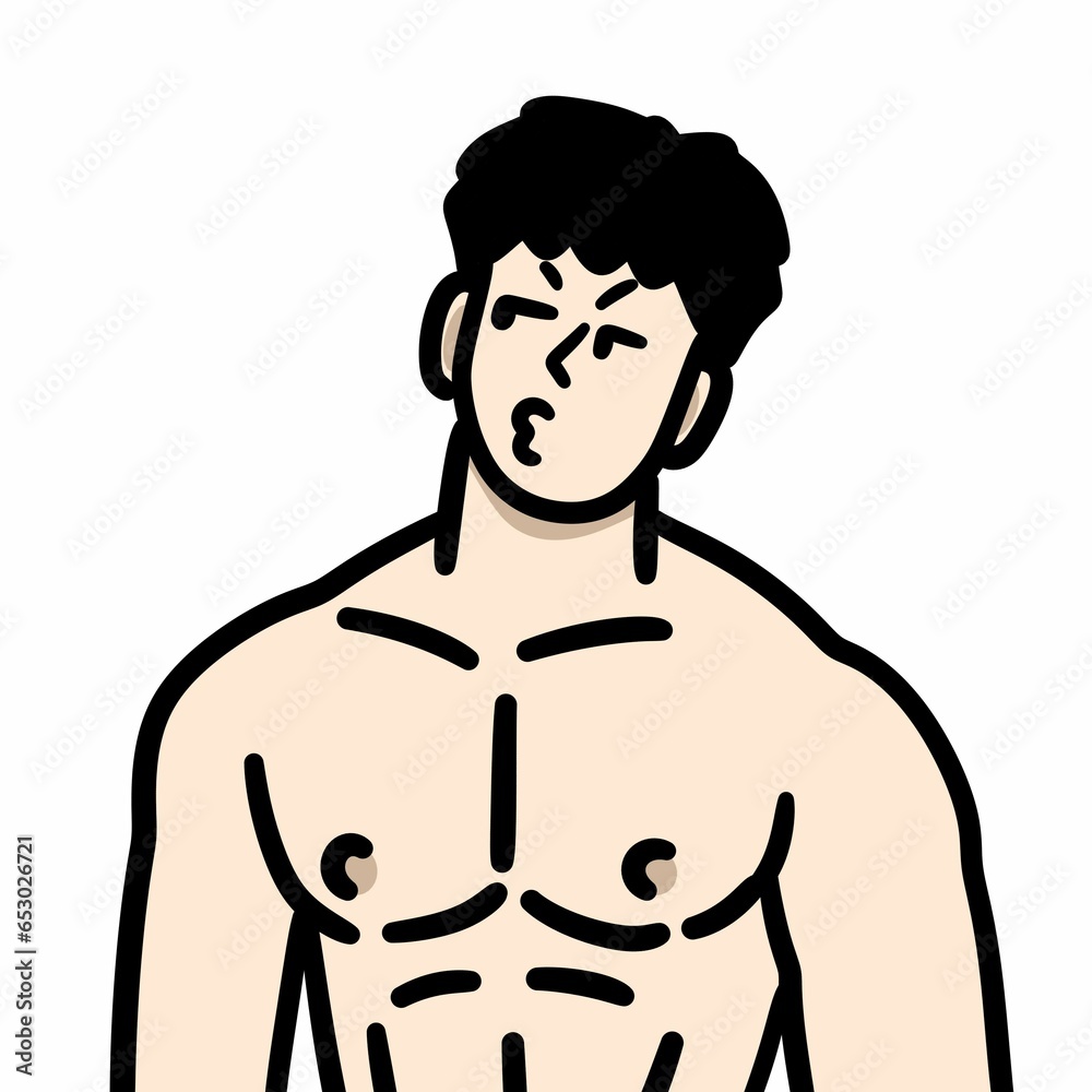 Fototapeta premium cute and young man on white background