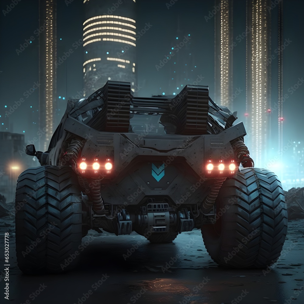 cyberpunk dark concept 4 door jeep wrangler with steel spiked armour ...