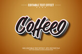 Coffee 3D editable text effect template