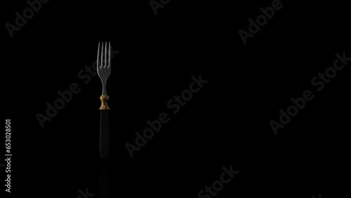 Fork turns on itself - loop animation