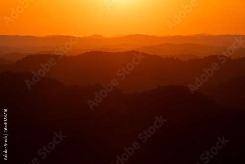 Evening Sky and Mountains