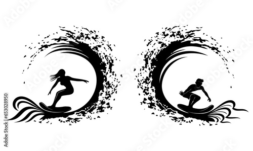illustration of a surfer